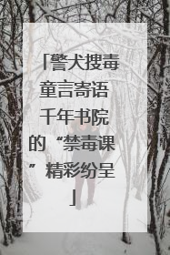 警犬搜毒 童言寄语 千年书院的“禁毒课”精彩纷呈