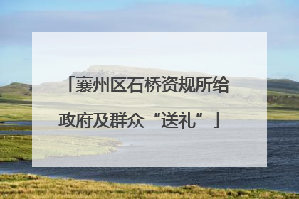 襄州区石桥资规所给政府及群众“送礼”