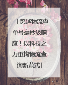 跨越物流查单号毫秒级响应！以科技之力重构物流查询新范式