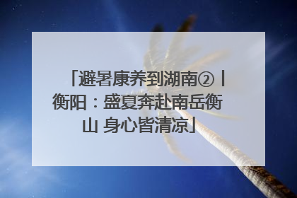 避暑康养到湖南②丨衡阳：盛夏奔赴南岳衡山 身心皆清凉