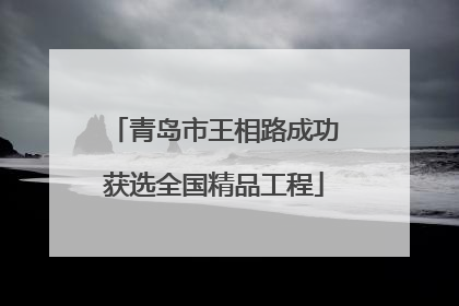 青岛市王相路成功获选全国精品工程