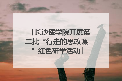 长沙医学院开展第二批“行走的思政课”红色研学活动