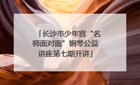 长沙市少年宫“名师面对面”钢琴公益讲座第七期开讲