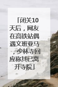 闭关10天后，网友在高铁站偶遇文班亚马，少林寺回应称其已离开寺院