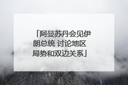 阿曼苏丹会见伊朗总统 讨论地区局势和双边关系
