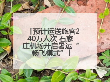 预计运送旅客240万人次 石家庄机场开启暑运“畅飞模式”
