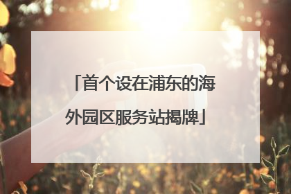 首个设在浦东的海外园区服务站揭牌