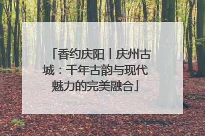 香约庆阳丨庆州古城：千年古韵与现代魅力的完美融合