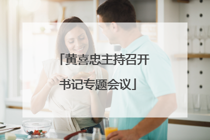 黄喜忠主持召开书记专题会议