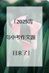 2025青岛中考作文题目来了