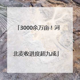 3000余万亩！河北麦收进度超九成