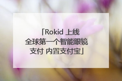 Rokid 上线全球第一个智能眼镜支付 内置支付宝